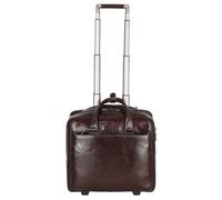 Piquadro Blue Square 2 ruedas Trolley business Piel natural 36 cm Compartimento para laptop marrón