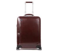 Piquadro Trolley de piel cuadrado azul de 4 ruedas con compartimento para portátil de 55 cm rojo