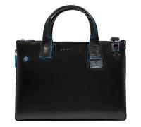 Piquadro Blue Square Bolsa de compras Piel 38 cm Compartimento para el portátil con pliegue de expansión negro