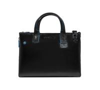 Piquadro Blue Square Bolsa de compras Piel natural 38 cm Compartimento para el portátil Con asa expansible negro