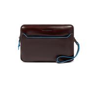 Piquadro Blue Square Bolsa de hombro Piel natural 23 cm marrón