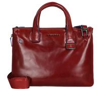 Piquadro Blue Square Bolsa de compras Piel natural 38 cm Compartimento para el portátil Con asa expansible rojo
