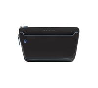 Piquadro Blue Square Bolso bandolera Piel natural 30 cm negro