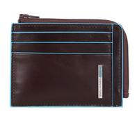 Piquadro Blue Square Estuche para tarjetas de crédito Bloqueo RFID Piel natural 11 cm marrón