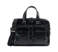 Piquadro- Blue Square Expandable Briefcase- Bags- Hombre- Negro- ONE SIZE- Blue Square Expandable Briefcase