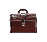 Piquadro Blue Square Maletín de médico Piel natural 36 cm marrón