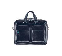 Piquadro Blue Square Maletín Piel natural 39 cm Compartimento para el portátil azul