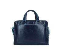 Piquadro Blue Square Maletín Piel natural 40 cm Compartimento para el portátil azul