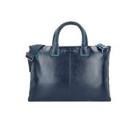 Piquadro Blue Square Maletín Piel natural 42 cm Compartimento para el portátil azul
