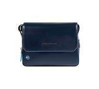 Piquadro Blue Square Mensajero Piel natural 23 cm azul