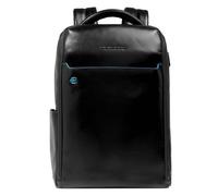 Piquadro Blue Square Mochila de día Piel 29 cm Compartimento para el portátil negro