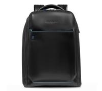 Piquadro Blue Square Mochila de día Piel 42 cm Compartimento para el portátil negro
