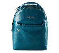 Piquadro Blue Square Mochila de la ciudad Piel 30 cm azul