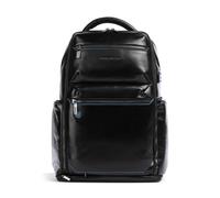 Piquadro Blue Square | Mochila | negro | 19 L | cuero de vaca de grano fino