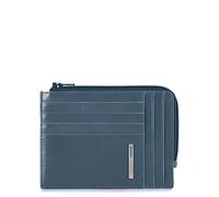 Piquadro Funda cuadrada azul para tarjetas de crédito RFID Piel 12 cm negro