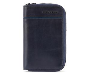 Piquadro Blue Square Revamp Cartera Bloqueo RFID Piel natural 3 cm azul