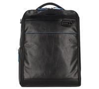 Piquadro Blue Square Revamp Mochila de negocios Piel 41 cm Compartimento para el portátil negro