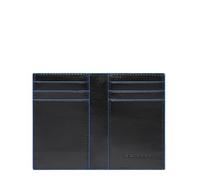 Piquadro Blue Square Slim Credit Cards Holder RFID Black