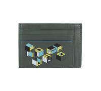 Piquadro Blue Square Tarjetero Bloqueo RFID Piel natural 11.5 cm verde