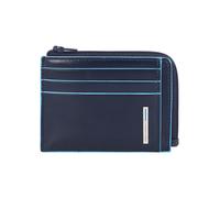 Piquadro Blue Square Tarjetero Bloqueo RFID Piel natural 11 cm azul