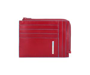 Piquadro Blue Square Tarjetero Bloqueo RFID Piel natural 12 cm Caja de regalo rojo