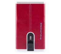 Piquadro Blue Square Tarjetero Bloqueo RFID Piel natural 6 cm rojo