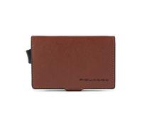 Piquadro Blue Square Tarjetero Bloqueo RFID Piel natural 7 cm marrón