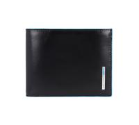 Piquadro Estuche cuadrado azul para tarjetas de crédito Piel 12,5 cm negro
