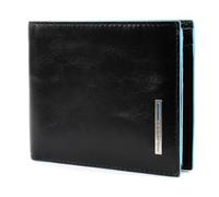 Piquadro Blue Square Wallet with Coin Case Nero