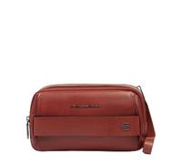 PIQUADRO - Bolsa de Mano para Hombre - Cuero 2 Compartimentos - Pulsera Desmontable - Color Cuero