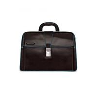 Piquadro - Bolsa de Médico de Cuero Azul Cuadrado - Bags - unisex - Marrón - ONE SIZE -
