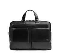 Piquadro Bolsa de trabajo personalizable para portátil Hombre cuero negro