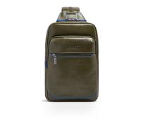 Piquadro - Bolso Cruzado Convertible en Mochila de Piel - Bags - Hombre - Verde - ONE SIZE -