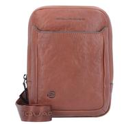 Piquadro Bolso cuadrado negro de cuero 17 cm marrón