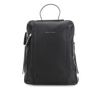 Piquadro- Bolso de cuero negro para portátil con bolsillo frontal con cremallera- Bags- Mujer- Negro- ONE SIZE- Bolso de cuero negro para portátil con bolsillo frontal con cremallera