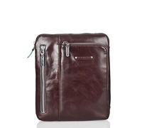 Piquadro - Bolso de Hombro Bandolera en Piel - Hombre - Caoba
