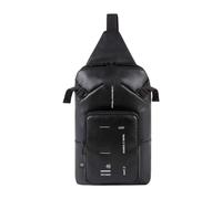 Piquadro- Bolso de Hombro de Cuero Negro para i Pad Kyoto- Bags- Hombre- Negro- ONE SIZE- Bolso de Hombro de Cuero Negro para i Pad Kyoto