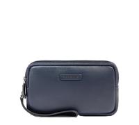 PIQUADRO - Bolso de Mano Modus para Hombre - Cuero 2 Compartimentos - Color Azul - Pulsera Desmontable - Elegante y Funcional