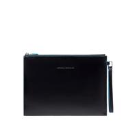 PIQUADRO - Bolso de Mano para iPad Mini - Cuero Negro - Unisex