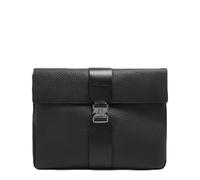 PIQUADRO - Bolso de Mano Porta Tablet 13" de Piel - Hombre - Negro | Asa de muñeca extraíble, Accesorios tech ordenados, Uso diario
