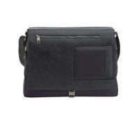 Piquadro- Bolso Mensajero Azul de Cuero con Estructura- Bags- Hombre- Azul- ONE SIZE- Bolso Mensajero Azul de Cuero con Estructura