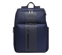 Piquadro Breve viaje mochila de cuero 43 cm compartimento para portátil azul