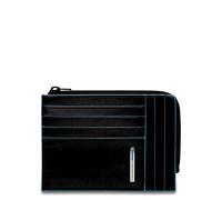 Piquadro Bustina portam.te documenti,Carte di credito Pelle, Accesorio de Viaje-Billetera Unisex Adulto, Negro (Nero), 12 cm