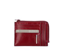 Piquadro Bustina portam.te documenti,Carte di credito Pelle, Accesorio de Viaje-Billetera Unisex Adulto, Rojo (Rosso), 12 cm