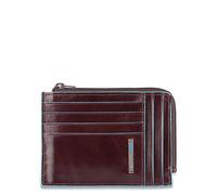 Piquadro Bustina portam.te documenti,Carte di credito Pelle, Accesorio de Viaje-Billetera Unisex Adulto, Marrón (Mogano), 12 cm