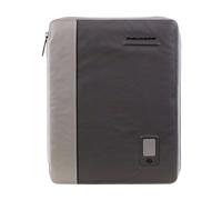 Piquadro - Carpeta Portabloc de Cuero A4 - Bags - Mujer - Gris - ONE SIZE -