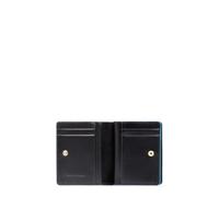 Piquadro - Cartera compacta de Cuero para Mujer - Negro - Mujer/Unisex