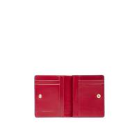 Piquadro - Cartera compacta de Cuero para Mujer - Rojo - Mujer/Unisex