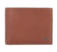 Piquadro Cartera cuadrada de piel azul 12 cm marrón