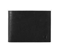 Piquadro Cartera cuadrada negra de piel RFID 12,5 cm negro
